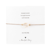 Edelsteen Kaart Citrien goud armband